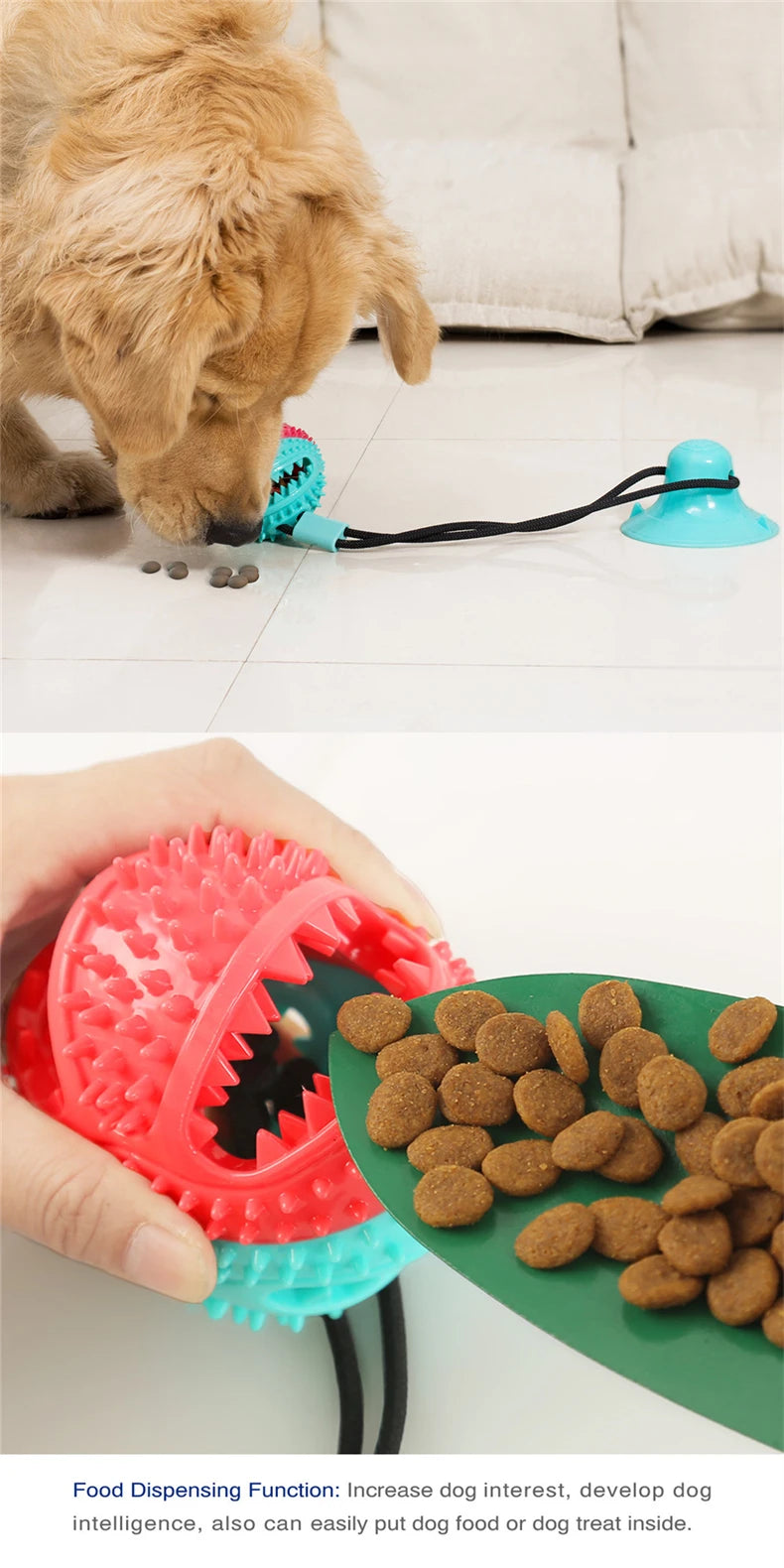 Dog Food Toy Silicon Suction Cup