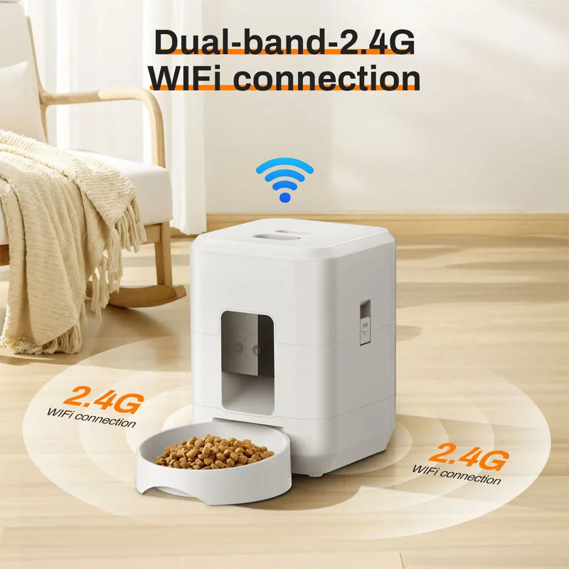 2L Smart Control Pet Feeder Usb Rechargeable