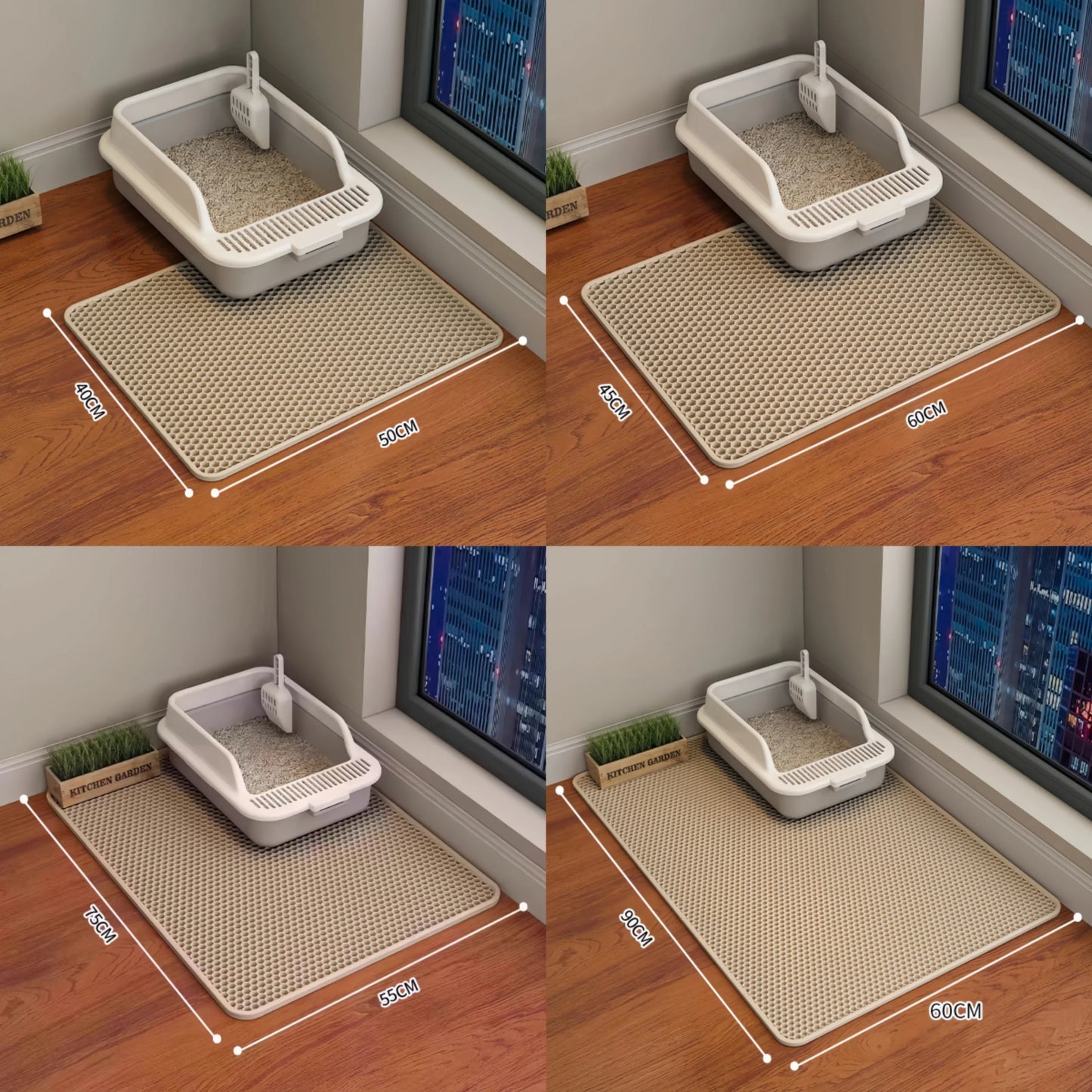 Waterproof Large Double Layer Cat Litter Mat And Box