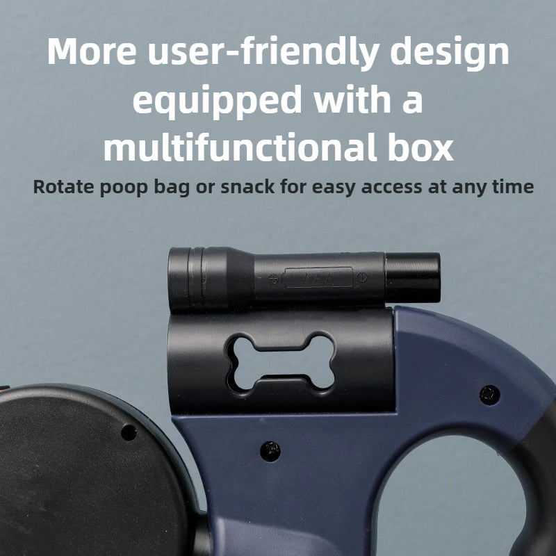 Premium 3M Retractable Double Dog Leash With LED Lights