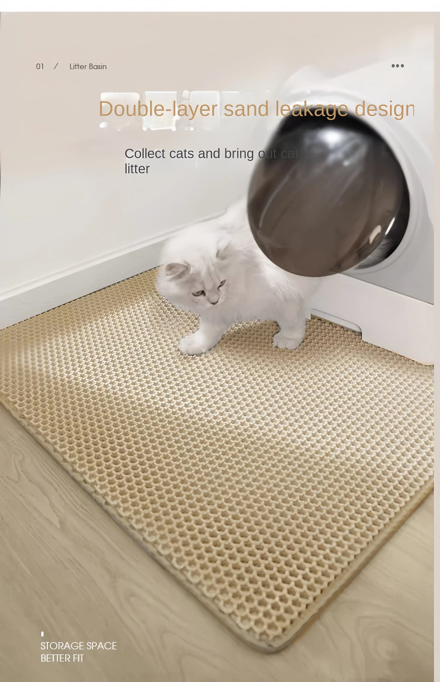Waterproof Large Double Layer Cat Litter Mat And Box