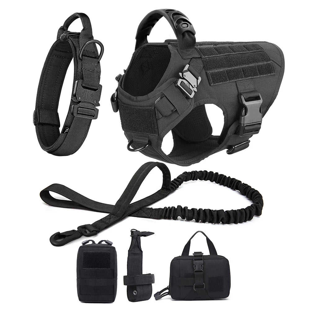 Large Dog Harness Collar Leash