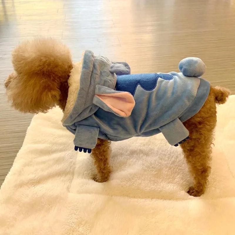 Autumn Winter Cartoon Pet Clothing Stitch