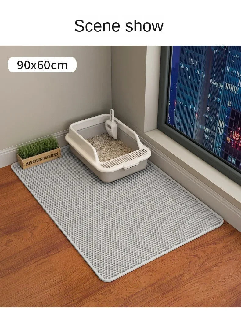 Waterproof Large Double Layer Cat Litter Mat And Box