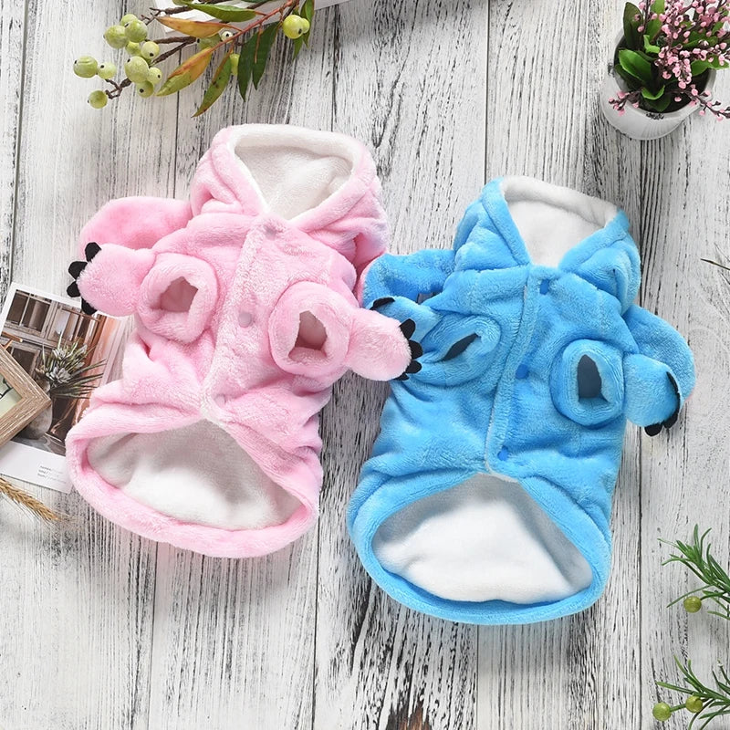 Samoyed dog clothes Winter Blue/Pink Large pajamas