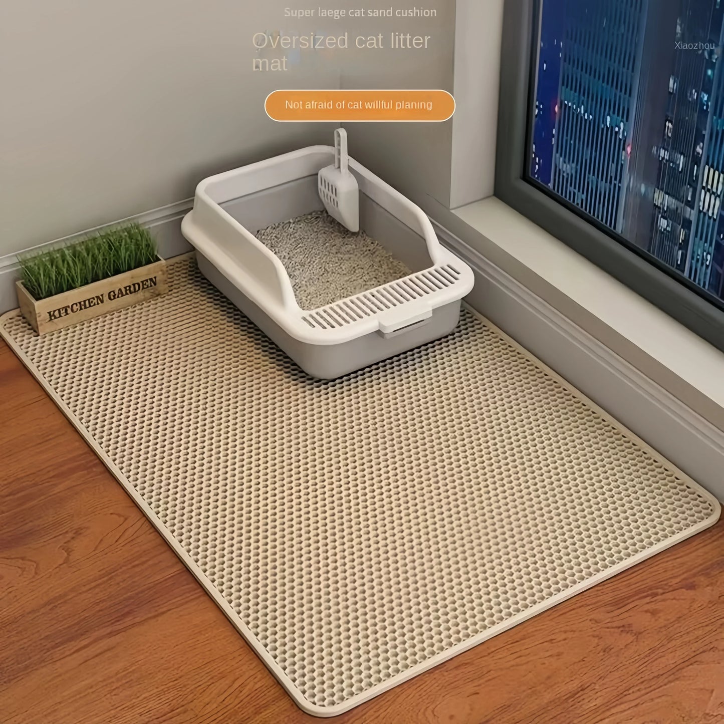 Waterproof Large Double Layer Cat Litter Mat And Box