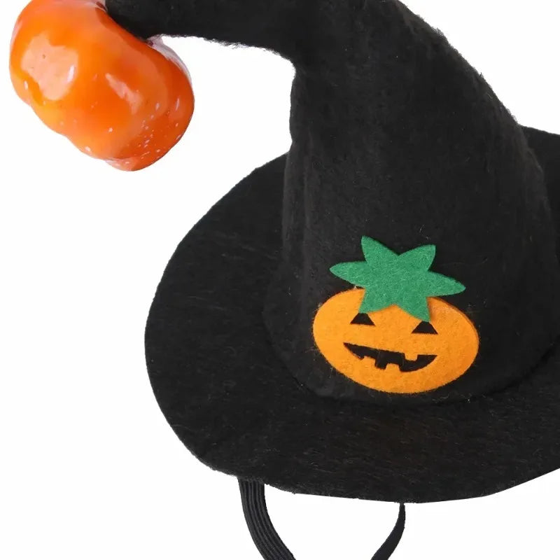 Halloween Witch Hat, Adjustable Soft Felt Pumpkin Cosplay Costume
