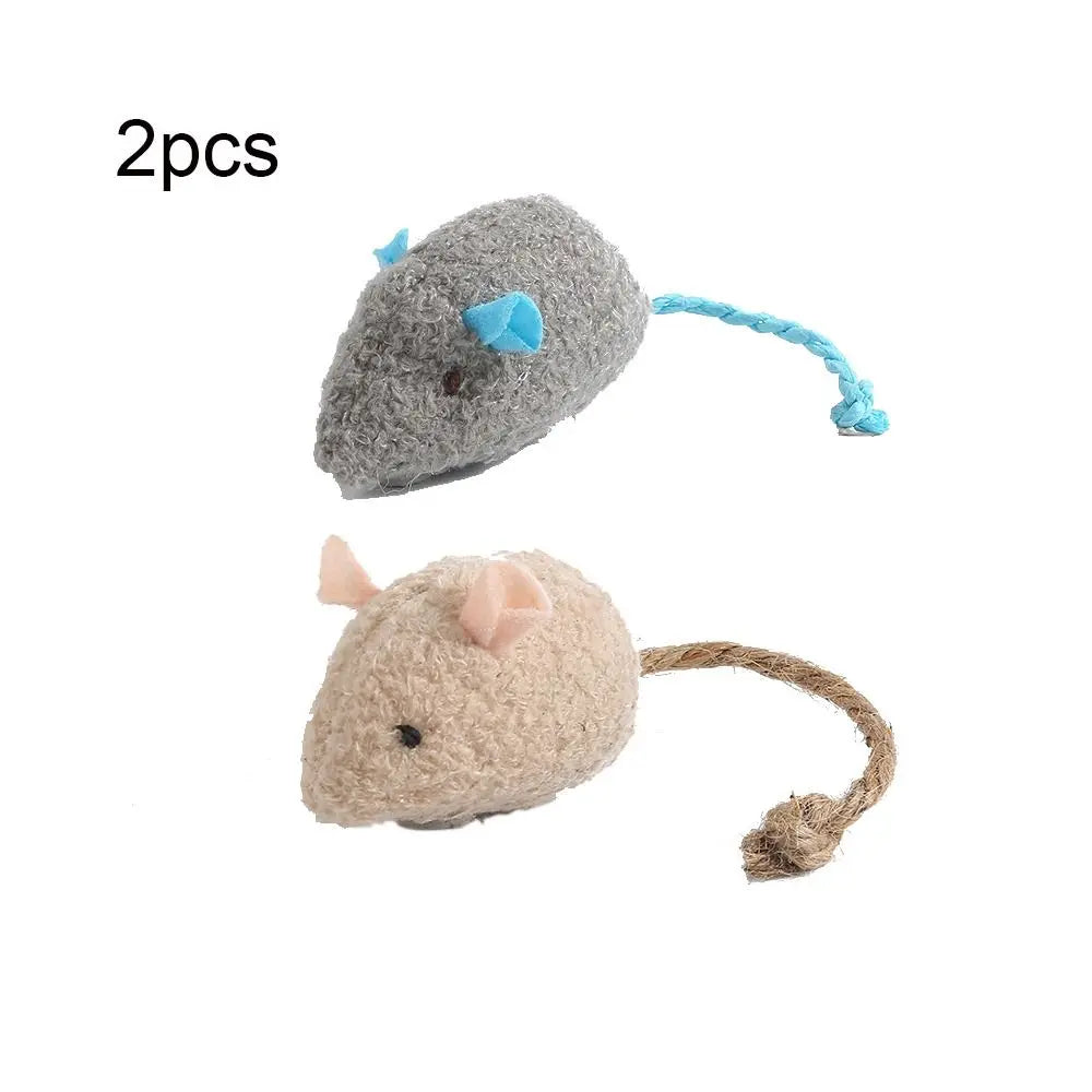 2pcs Soft Interactive Cat Toy