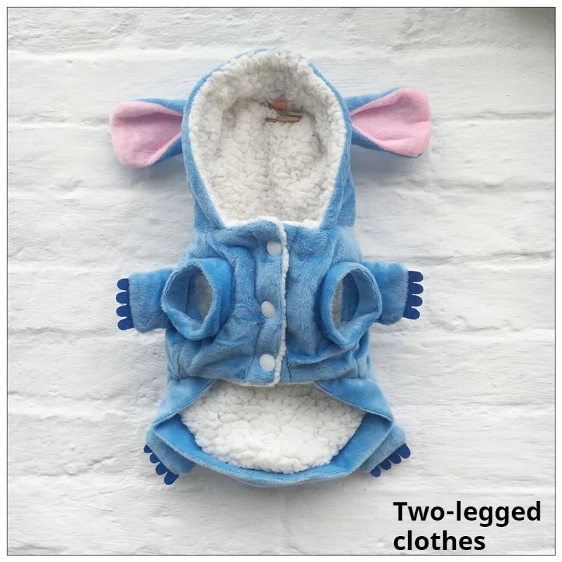 Autumn Winter Cartoon Pet Clothing Stitch
