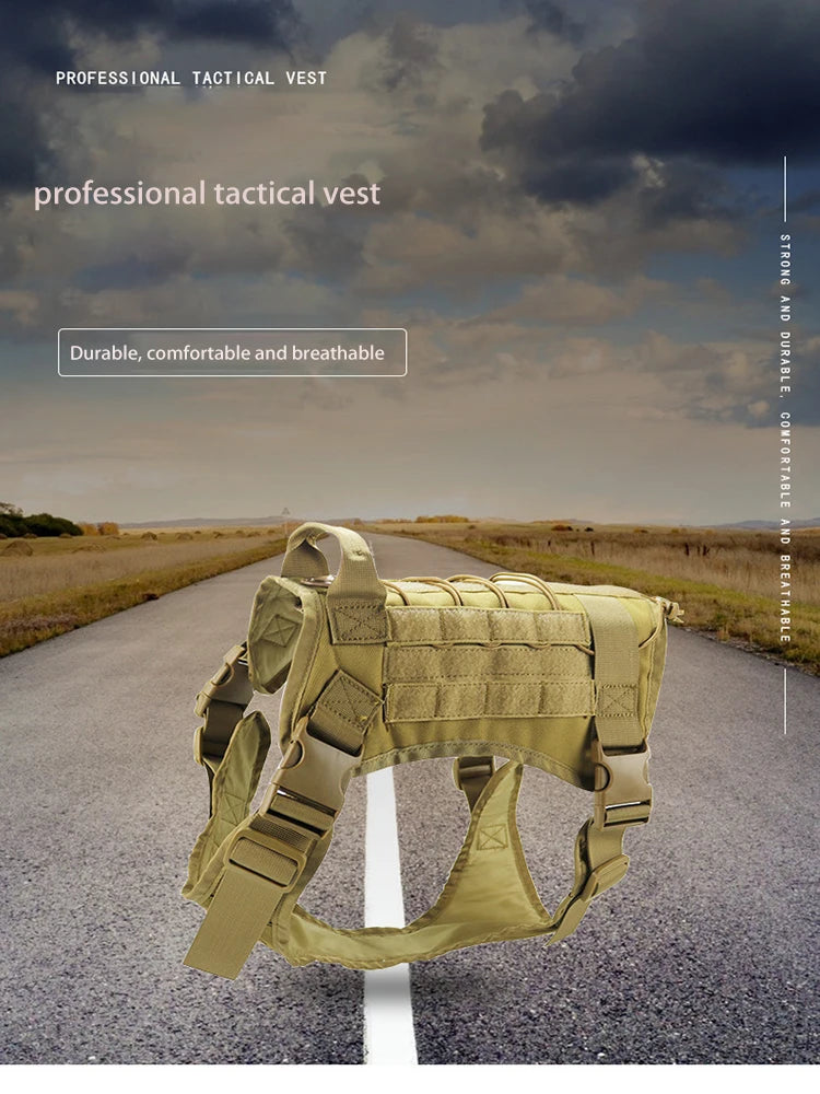 Tactical Dog Harness Military Training K9 Padded