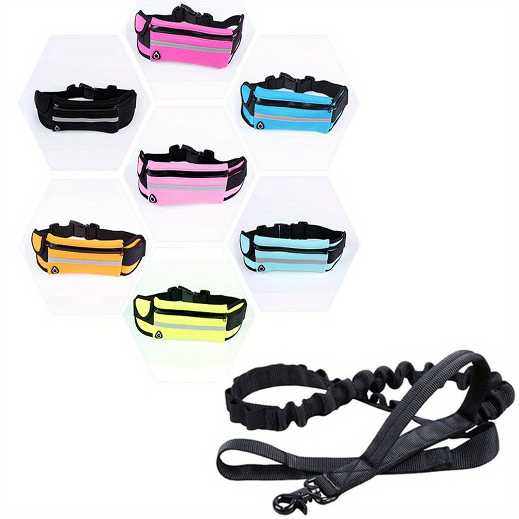 Hands-Free Dog Leash, Adjustable Waist Belt