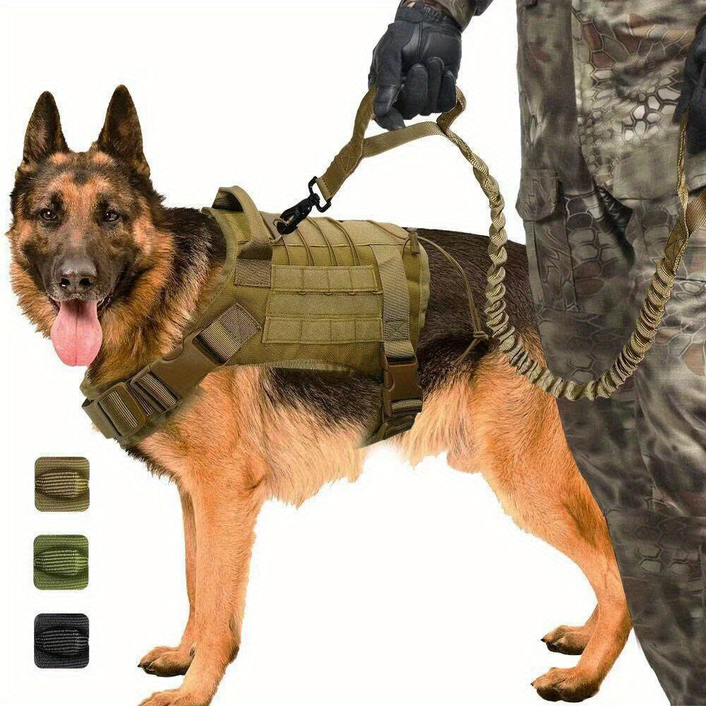 Tactical Dog Harness And Leash Set For Medium and Large Dogs