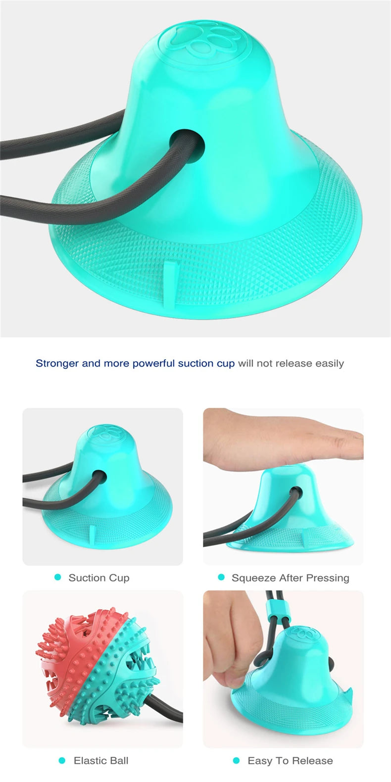 Dog Food Toy Silicon Suction Cup