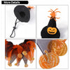 Halloween Pet Costume Set with Adjustable Elastic Hat Collar - Pumpkin Style