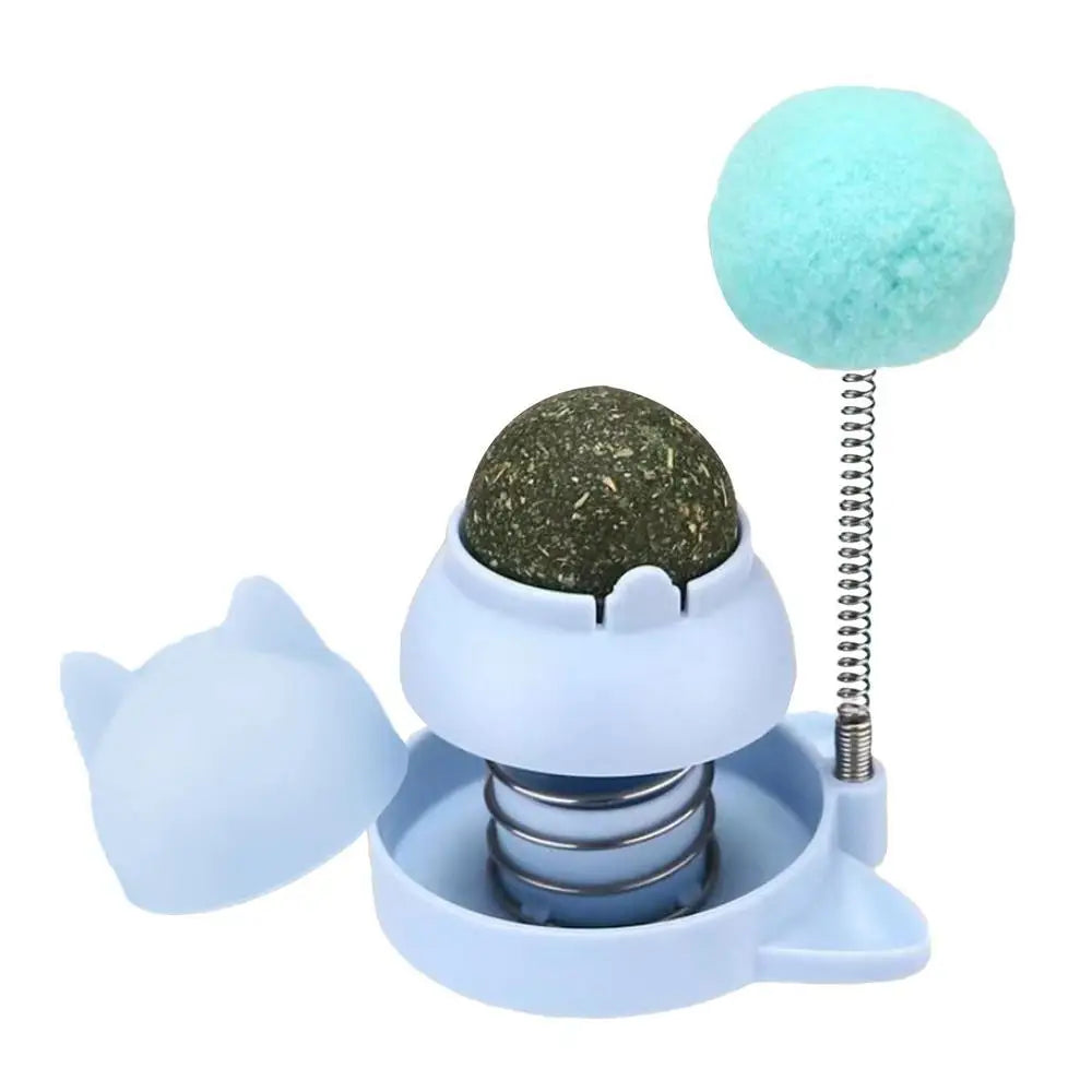 Catnip Wall Toys Rotatable Cat Licking Balls