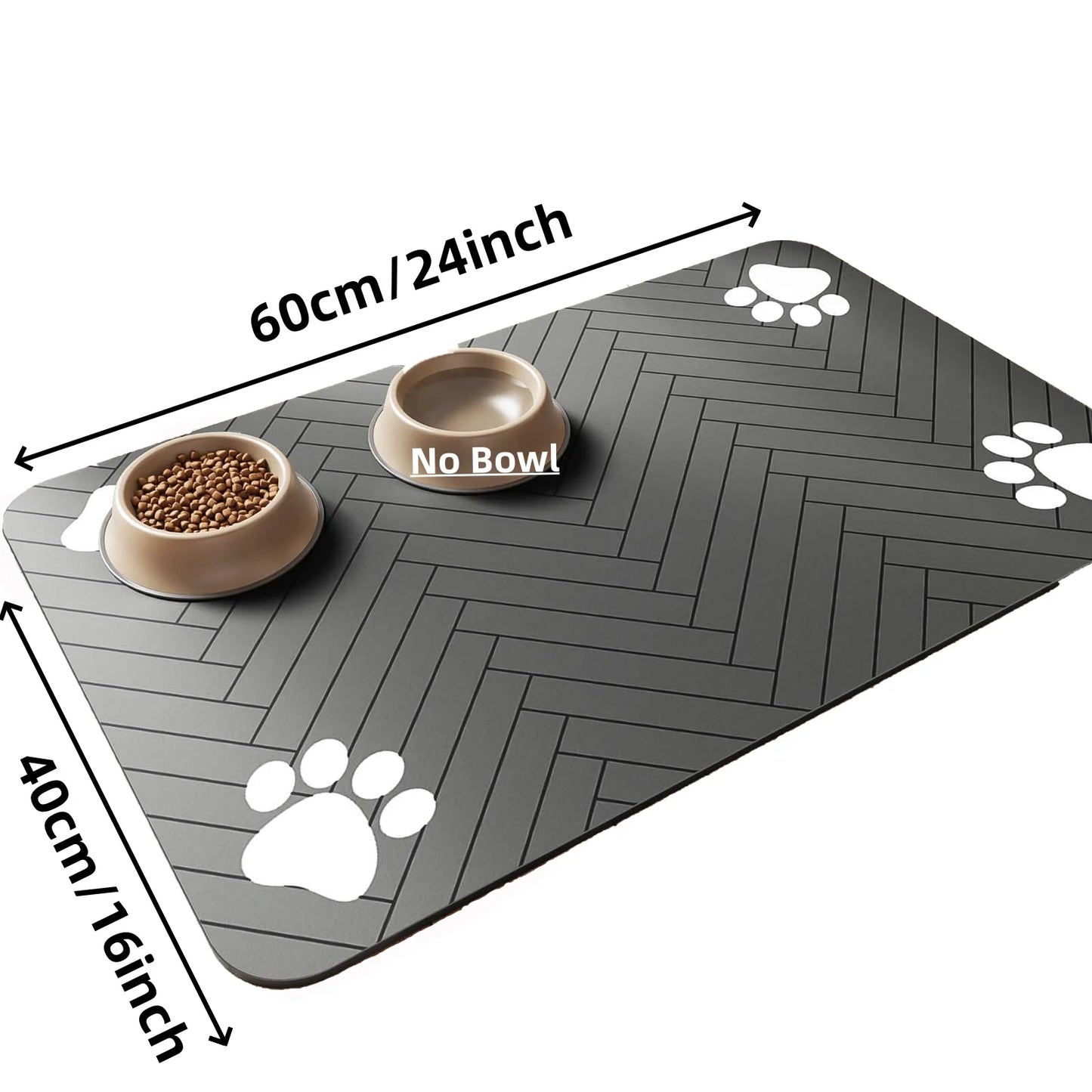Waterproof Rubber Mat For Food and Water Bowl