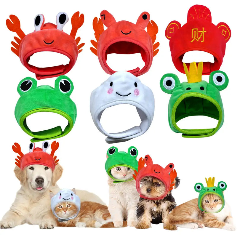 Cute Crab Frog Pet Hat