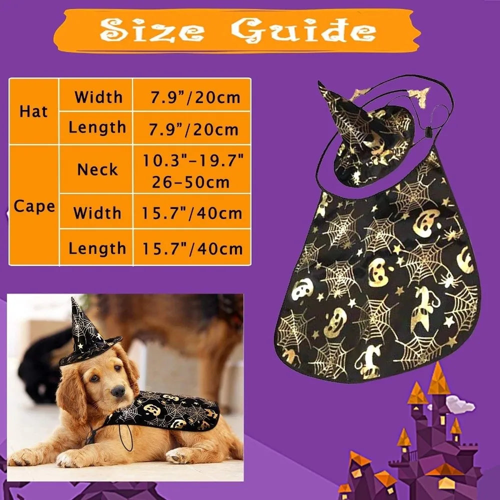 Funny Pumpkin Pet Halloween Costumes Cape