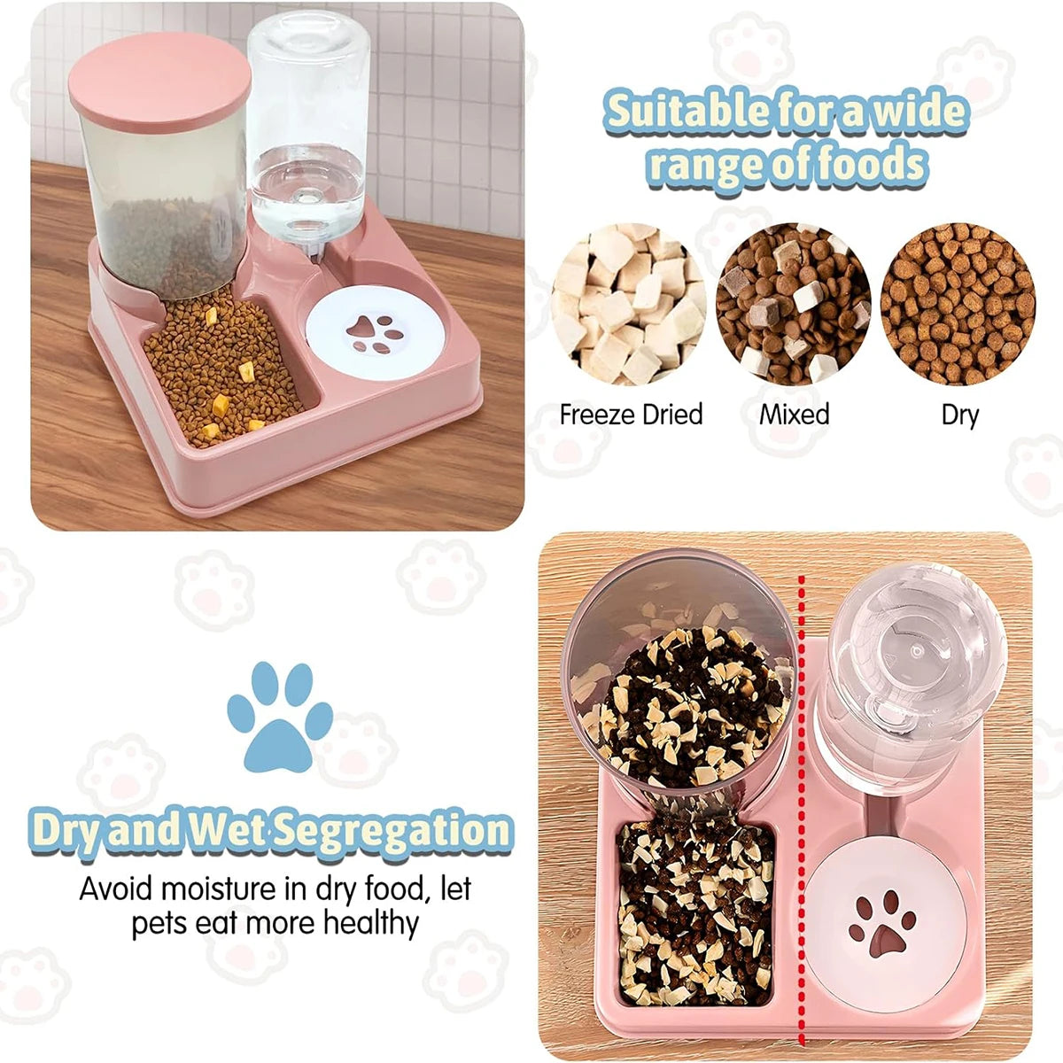 Automatic Feeder & Water Dispenser Set