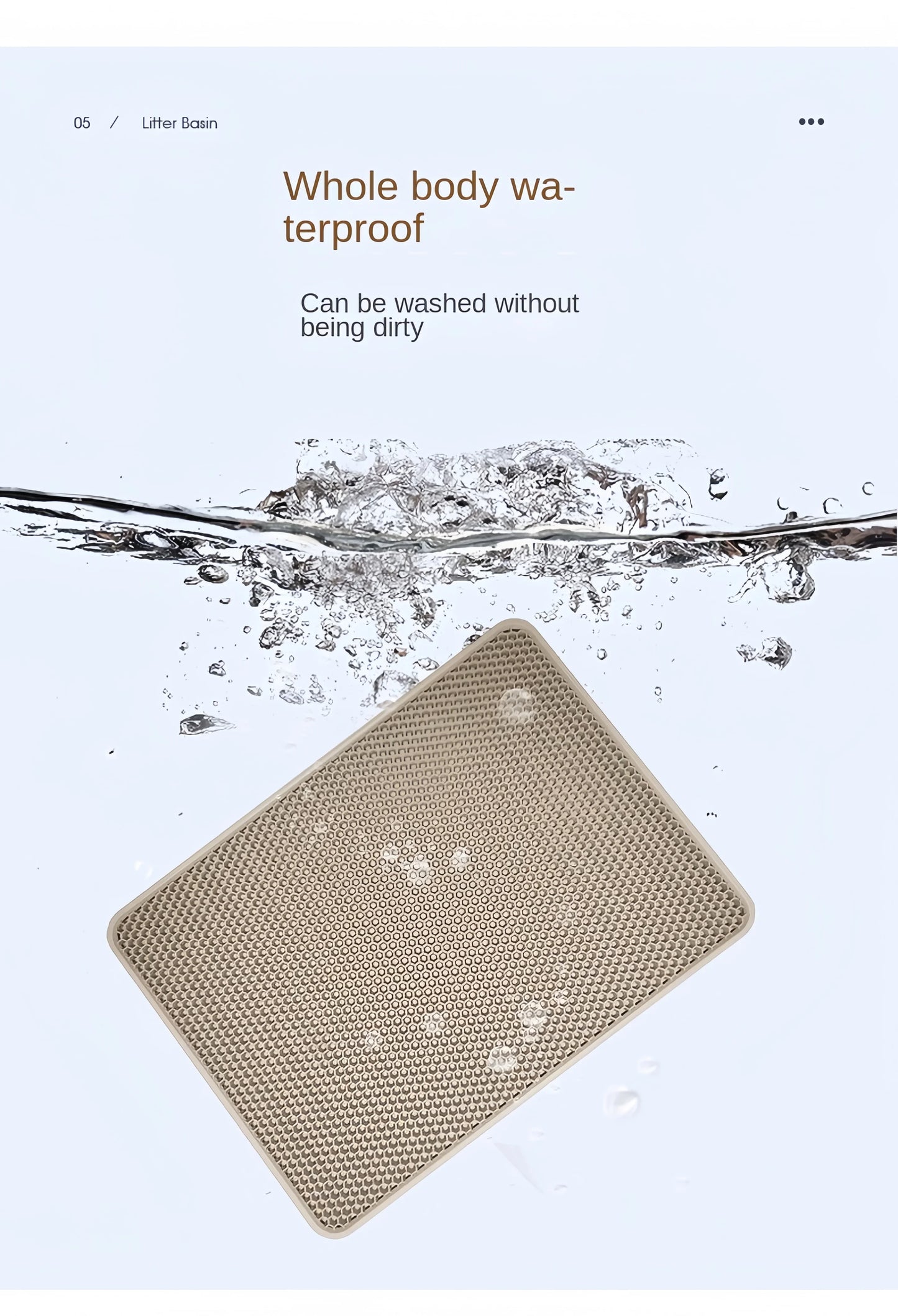 Waterproof Large Double Layer Cat Litter Mat  And Box