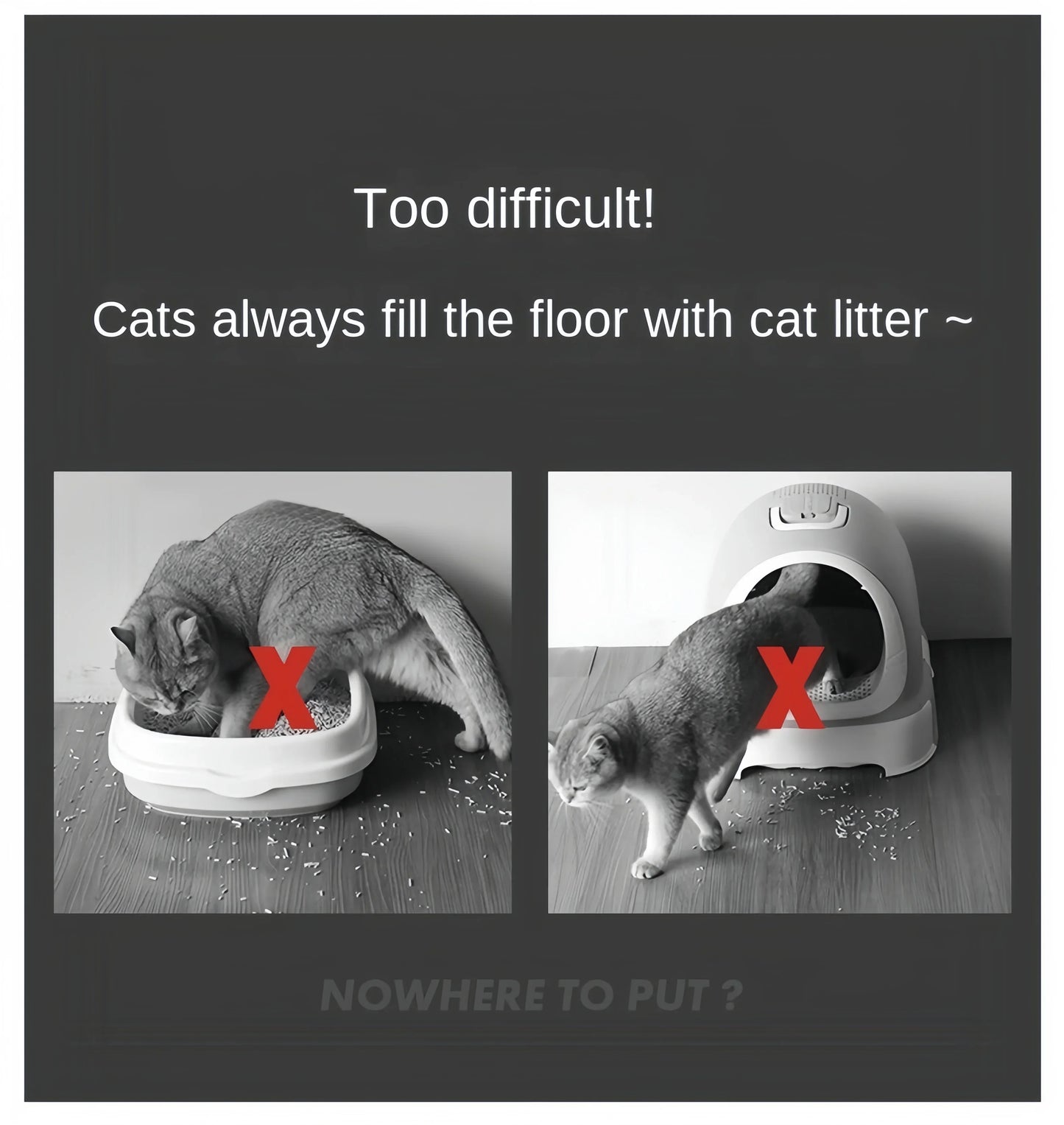 Waterproof Large Double Layer Cat Litter Mat  And Box