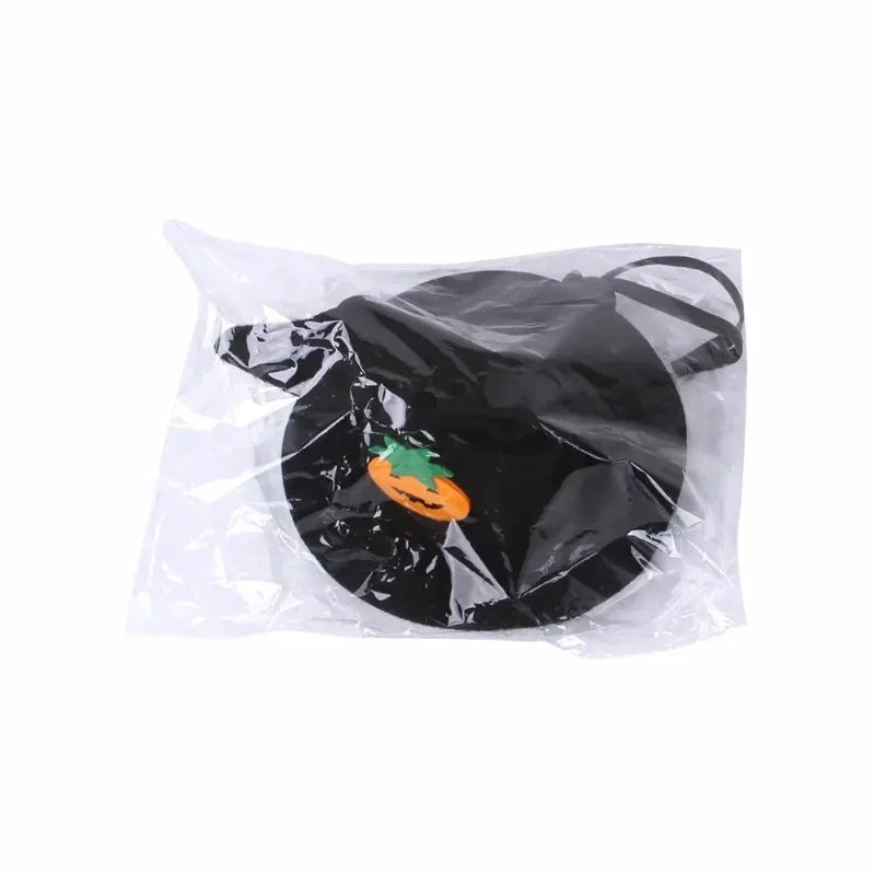 Halloween Witch Hat, Adjustable Soft Felt Pumpkin Cosplay Costume