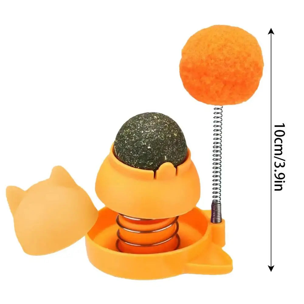 Catnip Wall Toys Rotatable Cat Licking Balls
