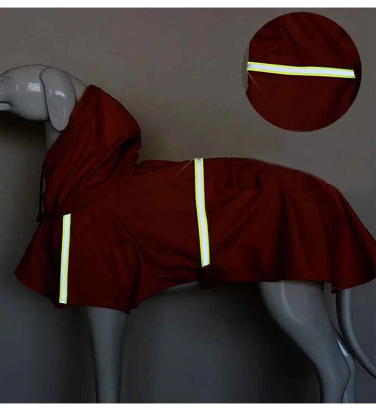 Large Dog Raincoat Corgi Cloak Style