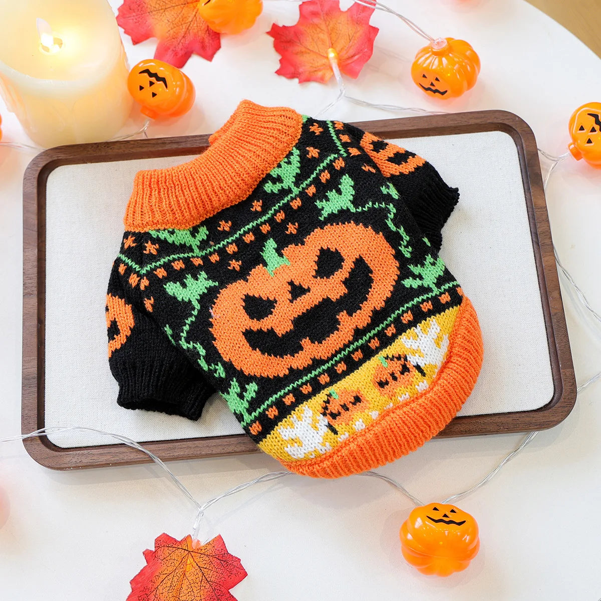 Pumpkin Patterns Cosplay Makeup Party Sweater
