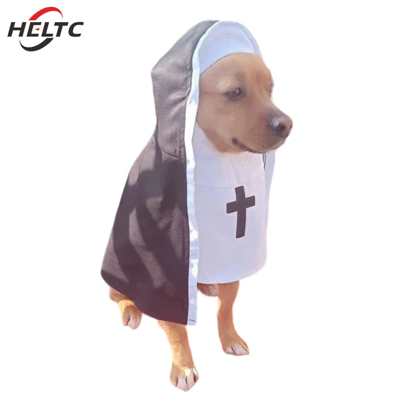 Funny Halloween Costumes, Nun Cloak Cosplay Dress.