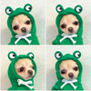 Frog Shaped Pet Puppy Coat Apparel Outfit Fleece Clothes Dog Cat Hoodie Fancy Costume Christmas Cosplay Sweater Dog Hoodies