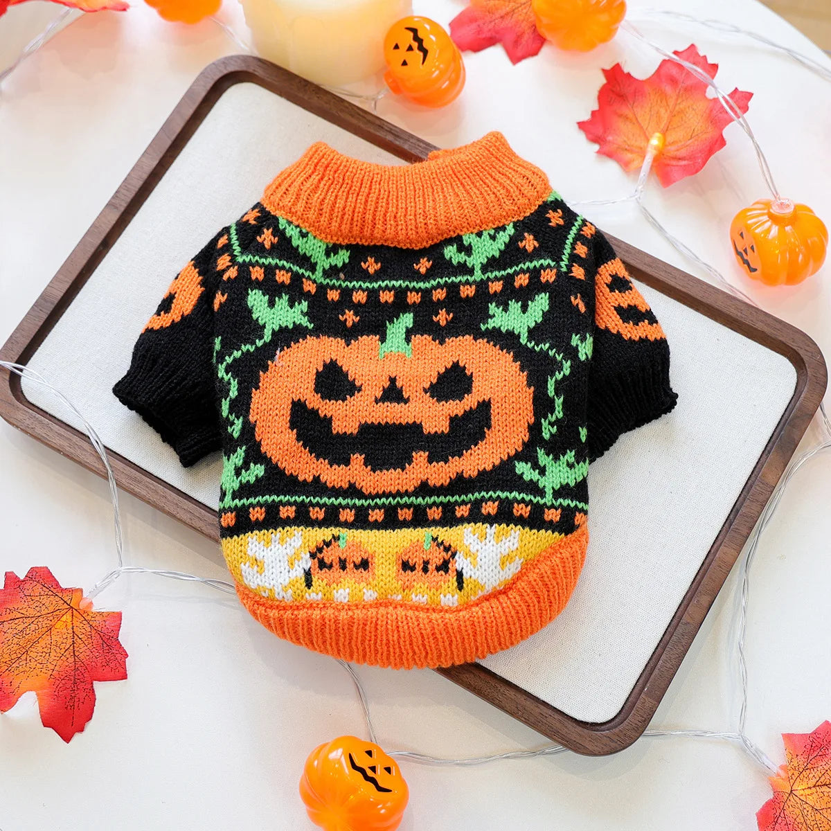 Pumpkin Patterns Cosplay Makeup Party Sweater