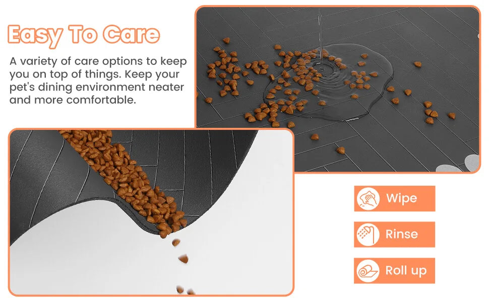 Waterproof Rubber Mat For Food and Water Bowl