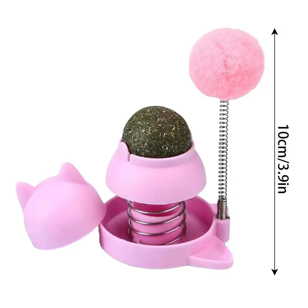 Catnip Wall Toys Rotatable Cat Licking Balls