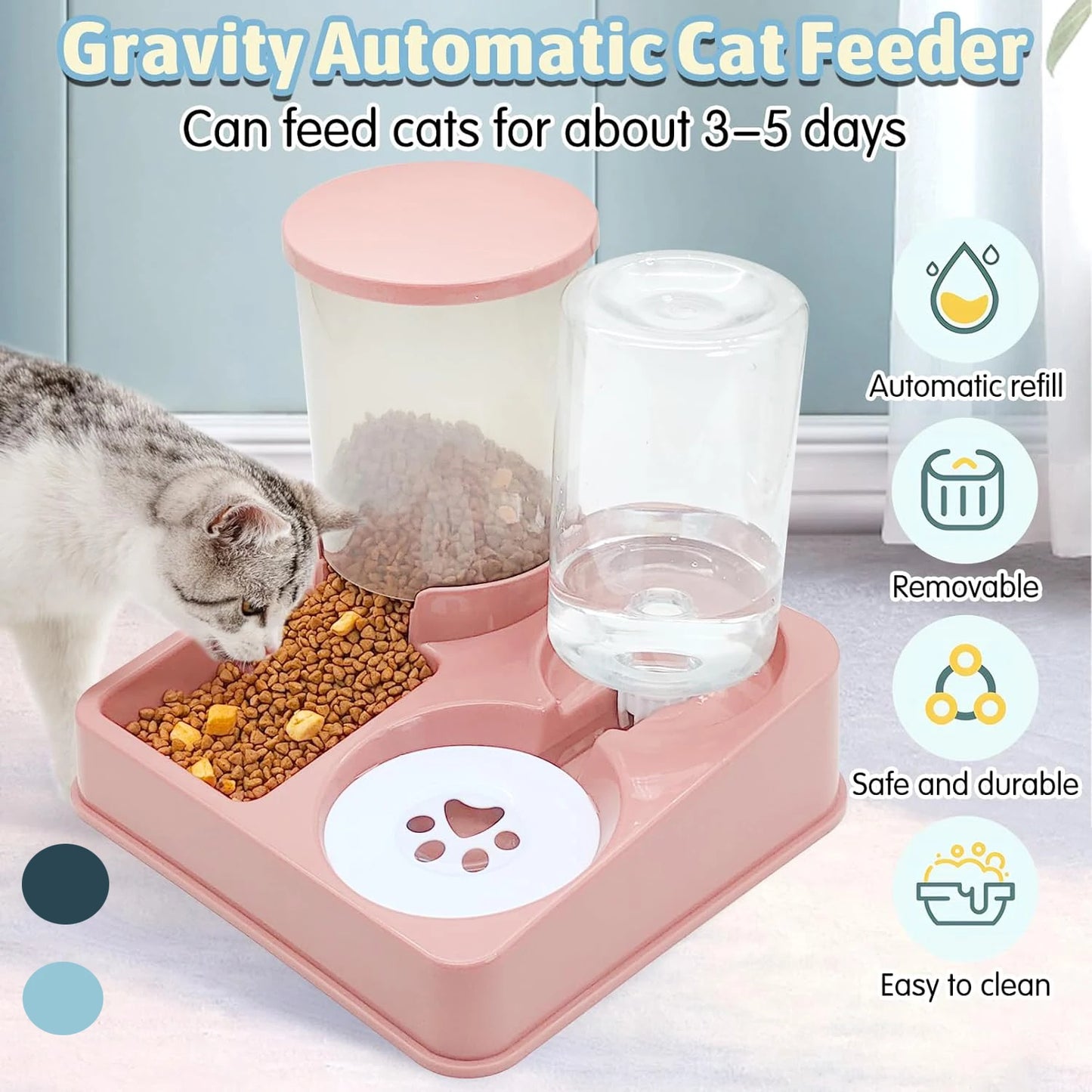 Automatic Feeder & Water Dispenser Set