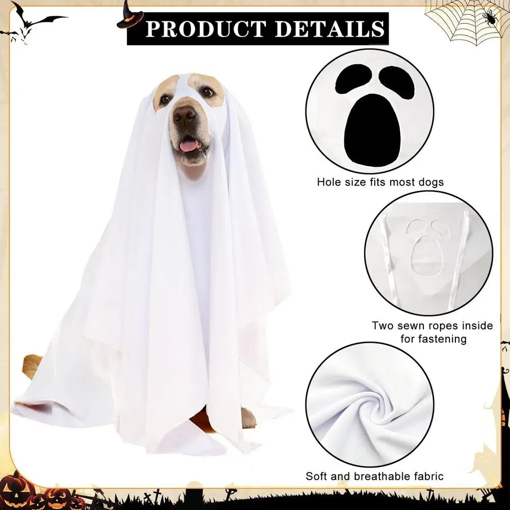 Halloween Ghost Cloak Spooky Dog Cosplay Costume