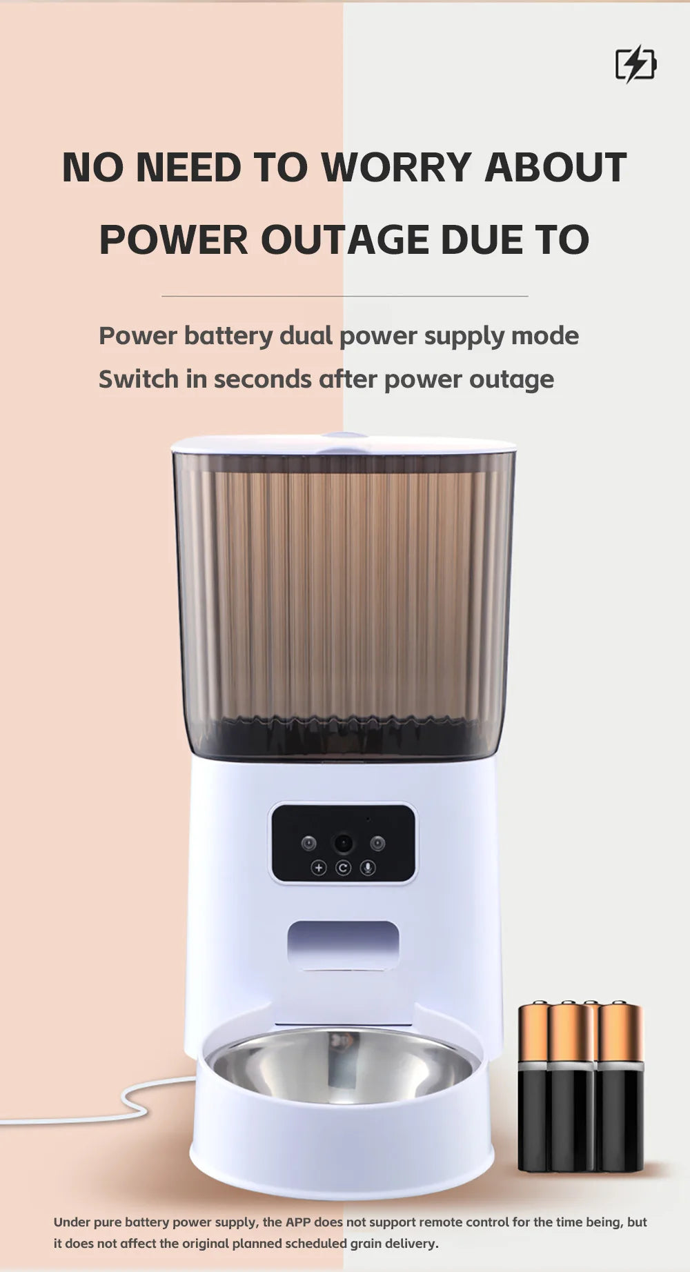5L Double Bowls Smart Automatic Feeder With Camera