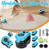 Interactive Cat Toy Stimulation Cat Feather Toy Cats Treadmill Exerciser Adjustable Speed Simulated Toy Cat Indoor Treadmill Toy