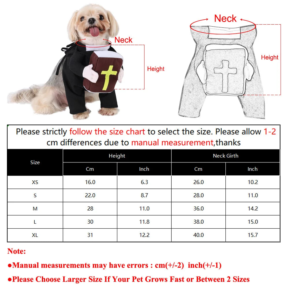 Halloween Pet Priest Costume