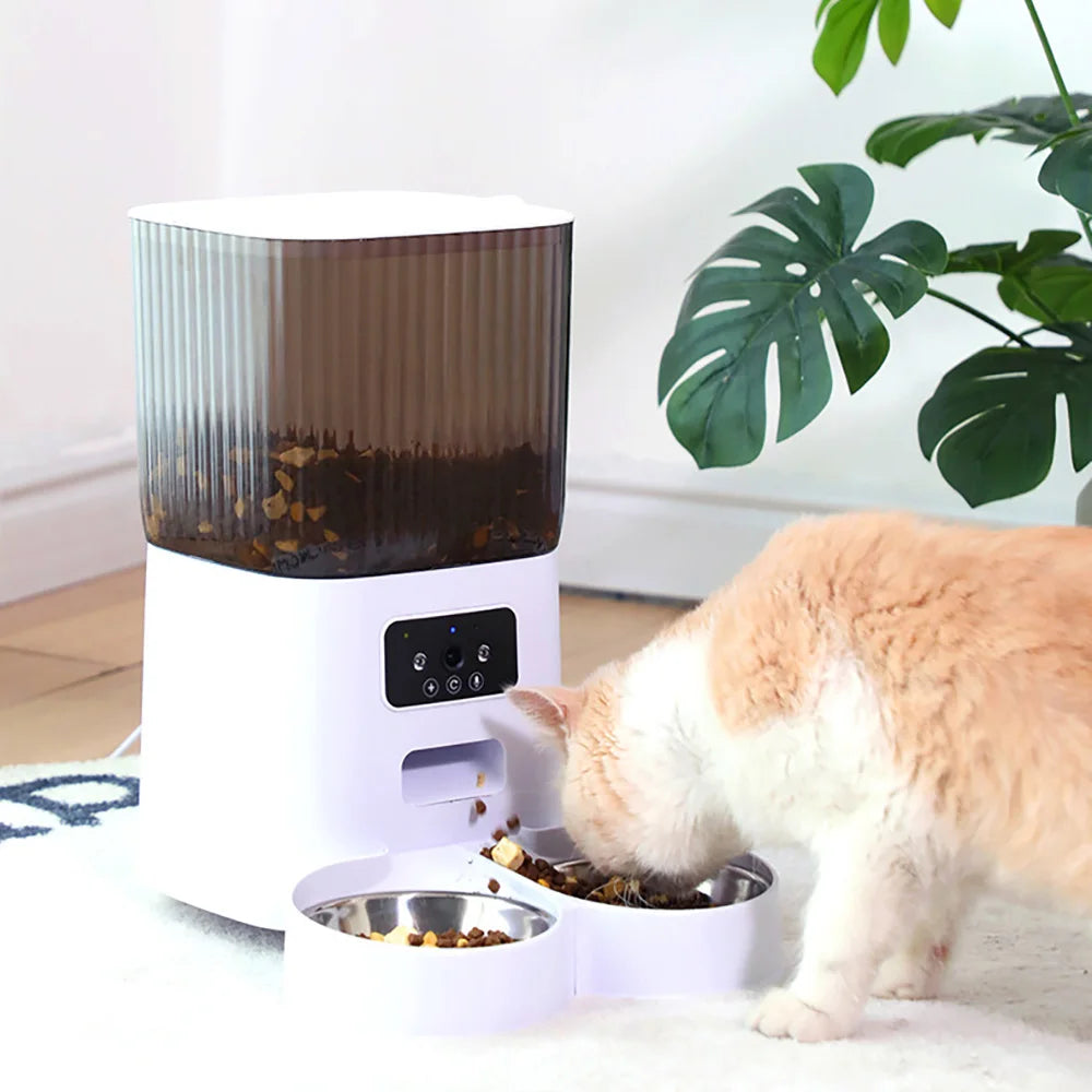 5L Double Bowls Smart Automatic Feeder With Camera