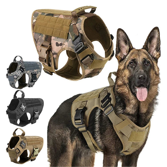 Tactical Dog Harness Military Training K9 Padded