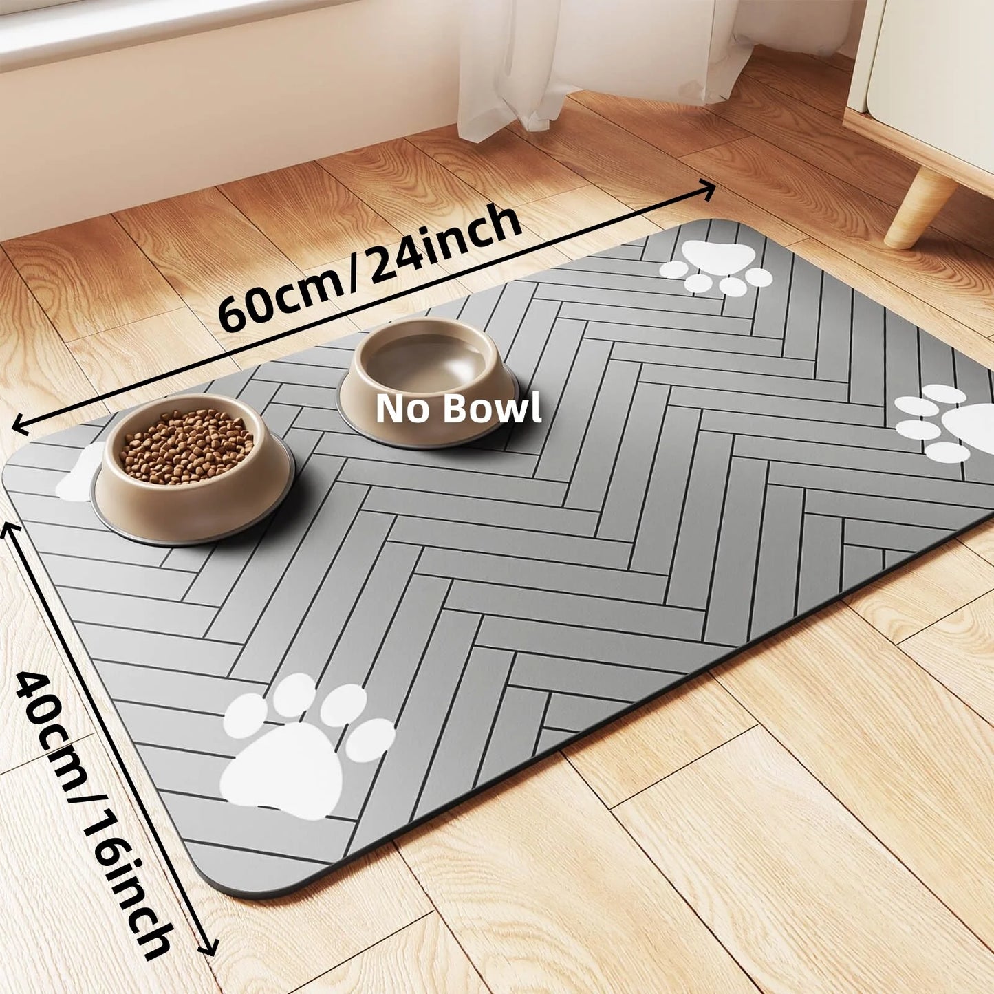 Waterproof Rubber Mat For Food and Water Bowl
