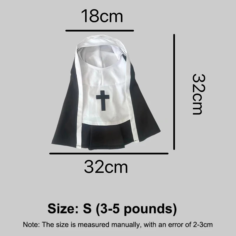 Funny Halloween Costumes, Nun Cloak Cosplay Dress.