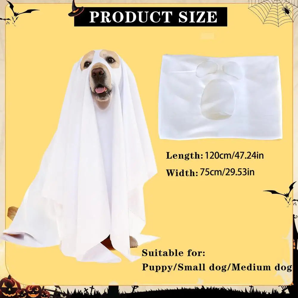 Halloween Ghost Cloak Spooky Dog Cosplay Costume