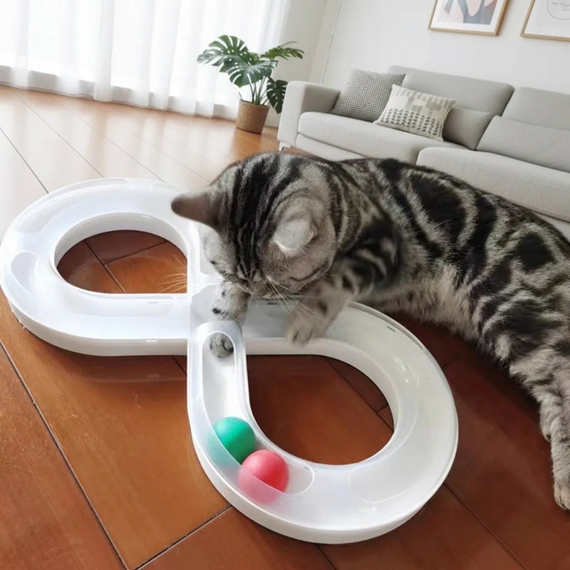 Interactive Cat Turntable Track Toy