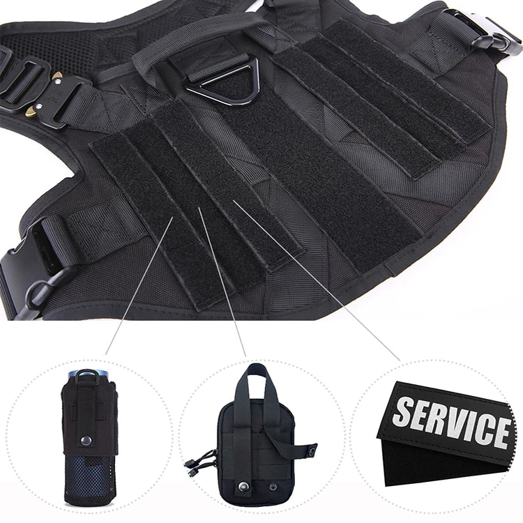 Tactical Dog Harness Military Training K9 Padded