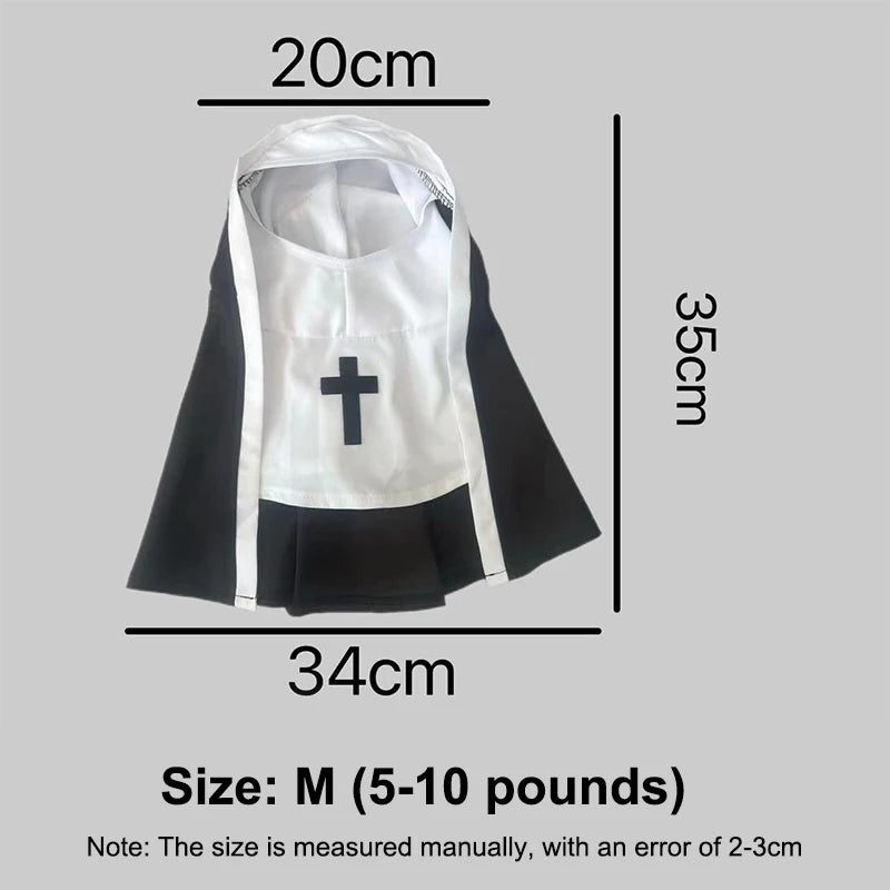Funny Halloween Costumes, Nun Cloak Cosplay Dress.