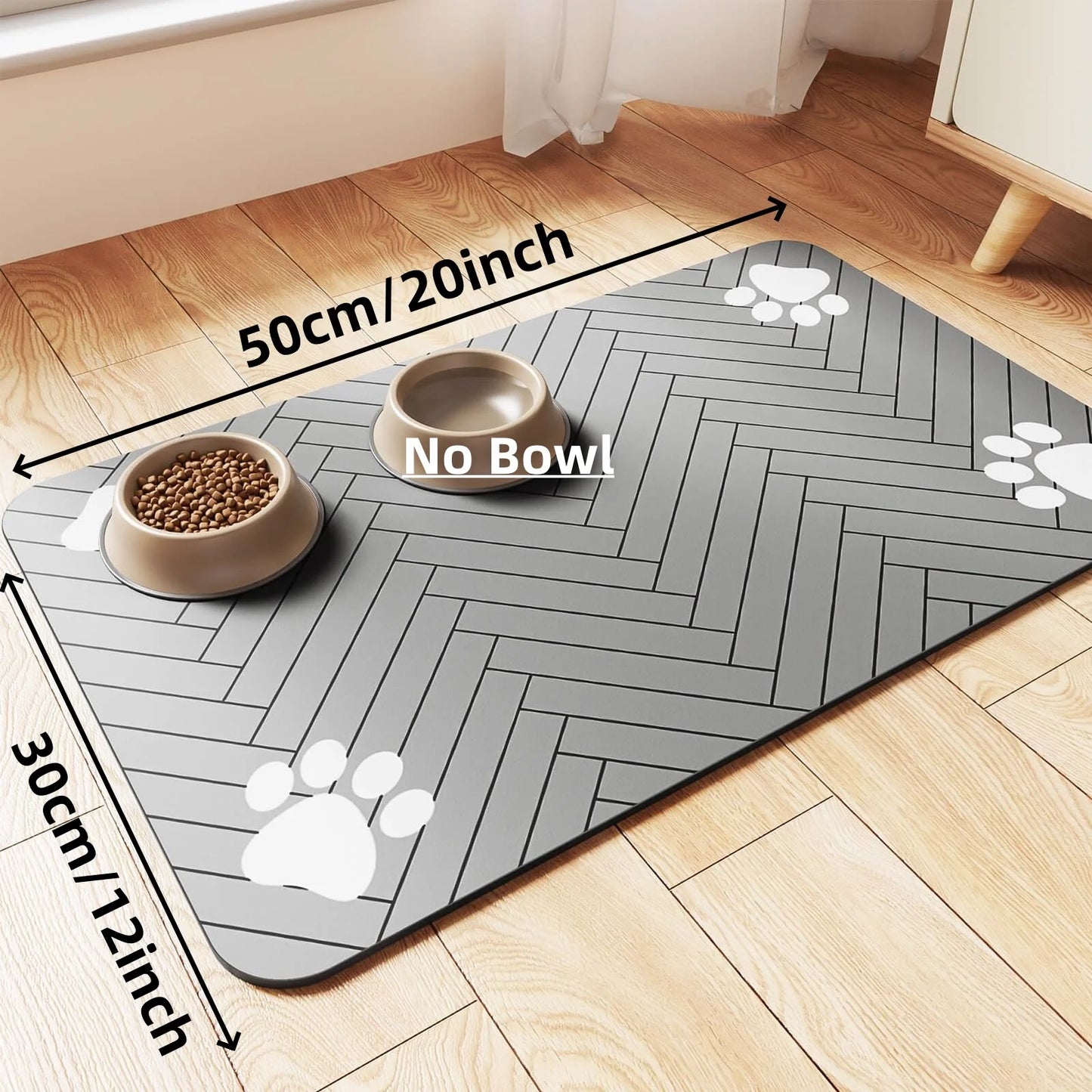 Waterproof Rubber Mat For Food and Water Bowl