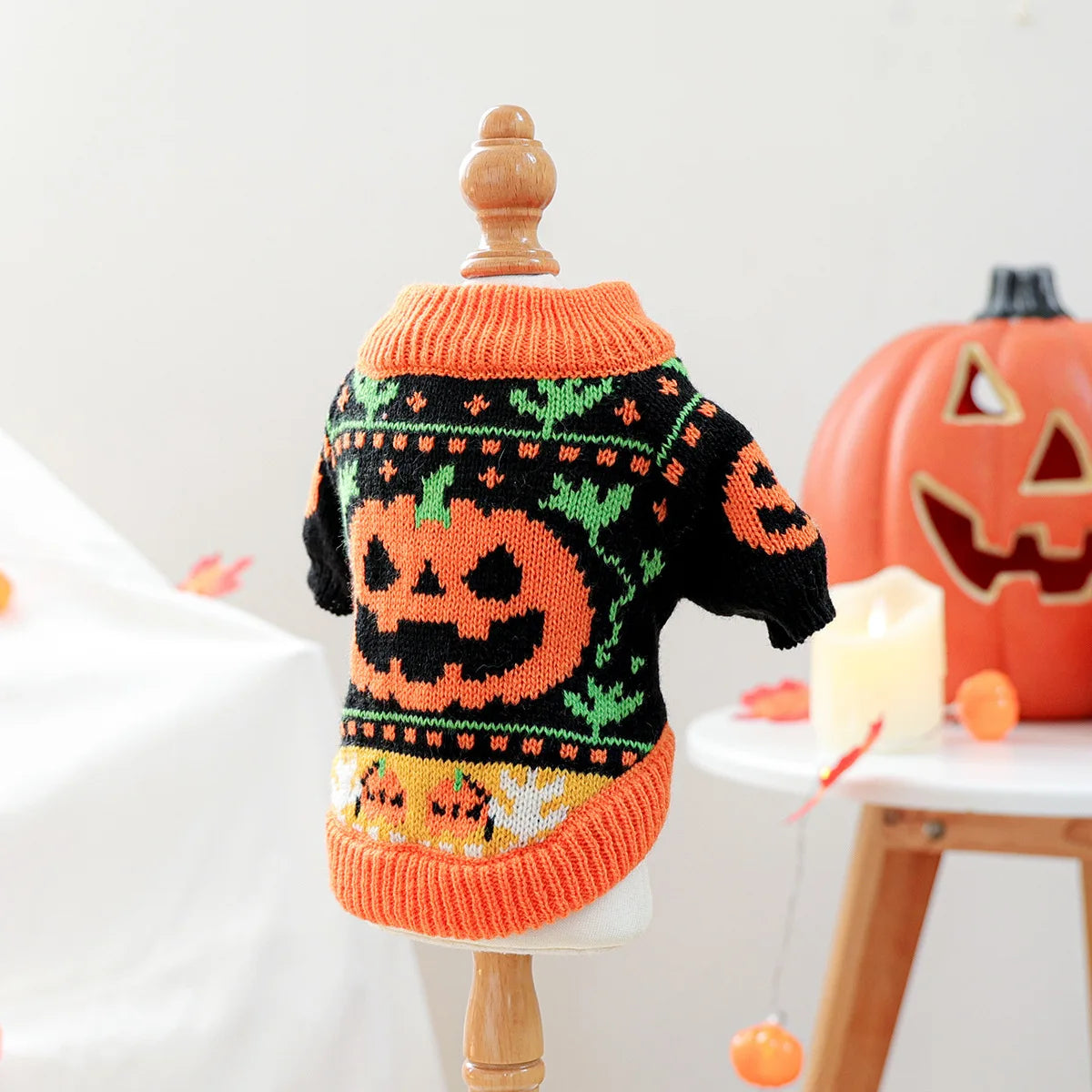 Pumpkin Patterns Cosplay Makeup Party Sweater