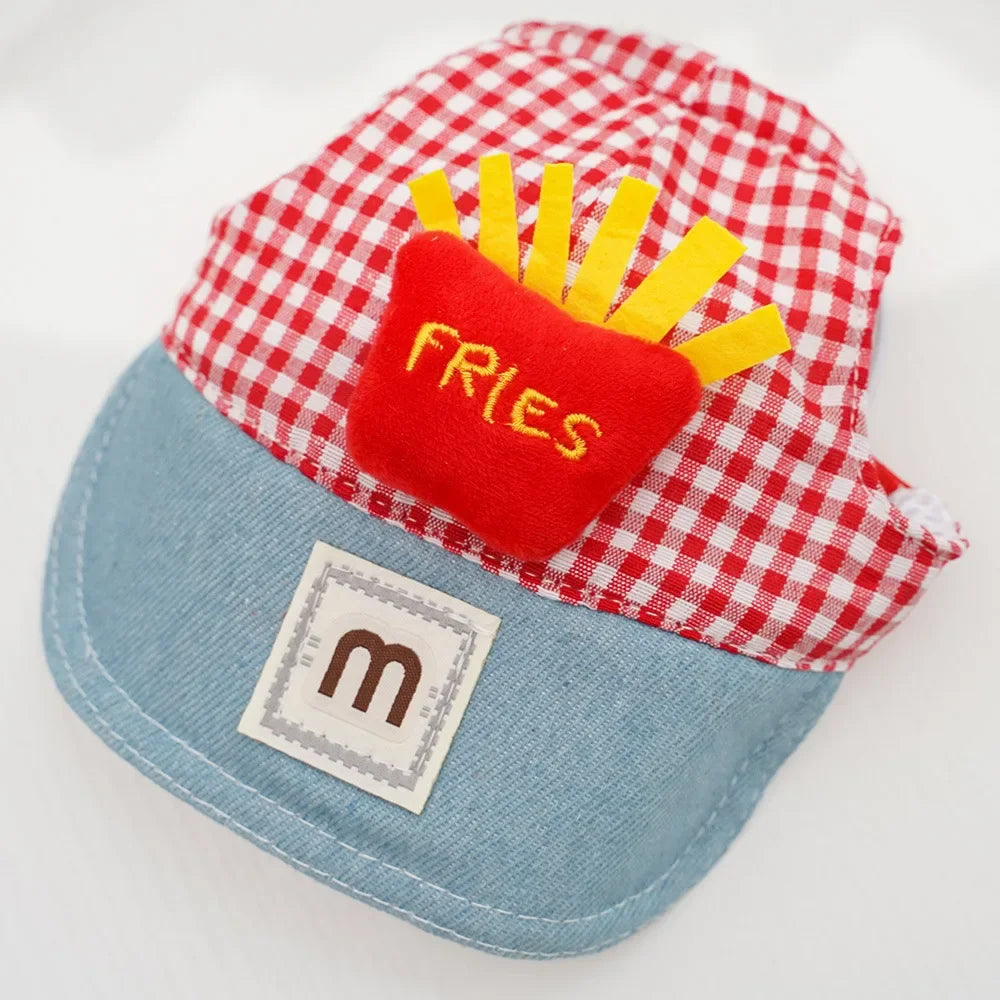 Cartoon Pet Harness Leash Sun Hat Set